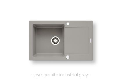 Мивка Pyramis MIDO (79x50) 1B 1D, цвят: индустриално сиво