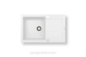 Мивка Pyramis MIDO (79x50) 1B 1D, цвят: сняг