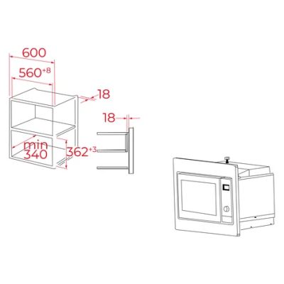 Микровълнова фурна с грил за вграждане ТЕКА, MWE 225 FI