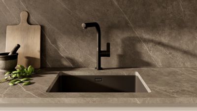 Смесител за кухня Тека, OVAL 938 - черен