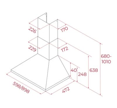 Абсорбатор за стенен монтаж ТЕКА, модел: DBP 68150 EOS IX, 60 см.