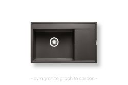 Мивка Pyramis CAMEA (79x50) 1B 1D, цвят: Графит карбон