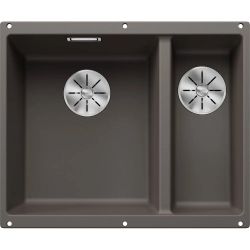 Кухненска мивка BLANCO SUBLINE 340/160-U с ляво корито - цвят Вулканично сив
