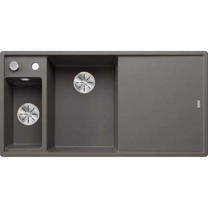 Кухненска мивка BLANCO AXIA III 6 S, ляво корито - цвят Вулканично сив