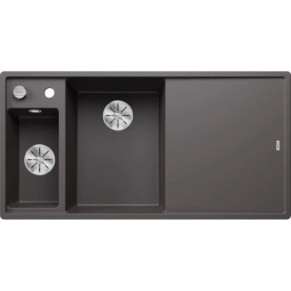 Кухненска мивка BLANCO AXIA III 6 S, ляво корито - цвят Скалисто сив