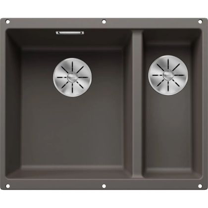 Кухненска мивка BLANCO SUBLINE 340/160-U с ляво корито - цвят Вулканично сив