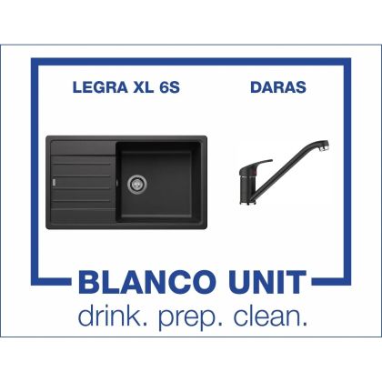 Промоционален комплект мивка BLANCO LEGRA XL 6S и смесител BLANCO DARAS цвят Антрацит