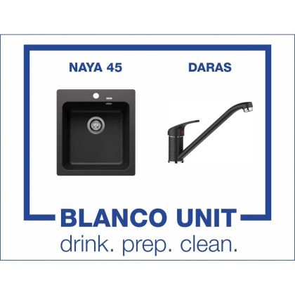 Промоционален комплект мивка BLANCO NAYA 45 и смесител BLANCO DARAS цвят Антрацит