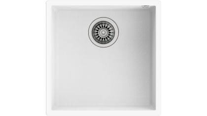 Подплотова гранитна мивка за шкаф, Square 40.40 TG БЯЛА