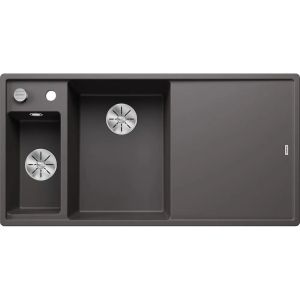 Кухненска мивка BLANCO AXIA III 6 S, ляво корито - цвят Скалисто сив