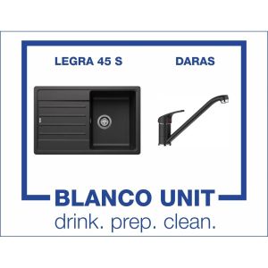 Промоционален комплект мивка BLANCO LEGRA 45S и смесител BLANCO DARAS цвят Антрацит
