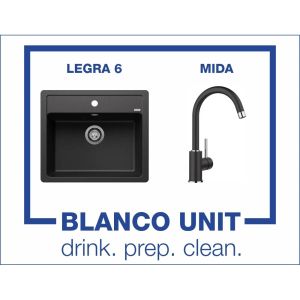 Промоционален комплект мивка BLANCO LEGRA 6 и смесител BLANCO MIDA цвят Антрацит