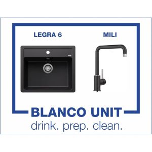 Промоционален комплект мивка BLANCO LEGRA 6 и смесител BLANCO MILI цвят Черен