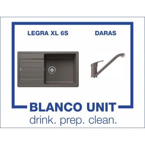 Промоционален комплект мивка BLANCO LEGRA XL 6S и смесител BLANCO DARAS цвят Вулканично сив