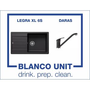 Промоционален комплект мивка BLANCO LEGRA XL 6S и смесител BLANCO DARAS цвят Черен