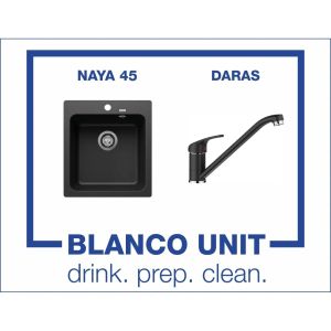 Промоционален комплект мивка BLANCO NAYA 45 и смесител BLANCO DARAS цвят Антрацит