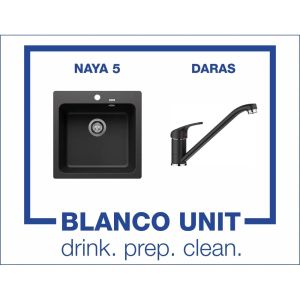 Промоционален комплект мивка BLANCO NAYA 5 и смесител BLANCO DARAS цвят Антрацит