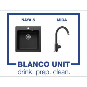 Промоционален комплект мивка BLANCO NAYA 5 и смесител BLANCO MIDA цвят Антрацит