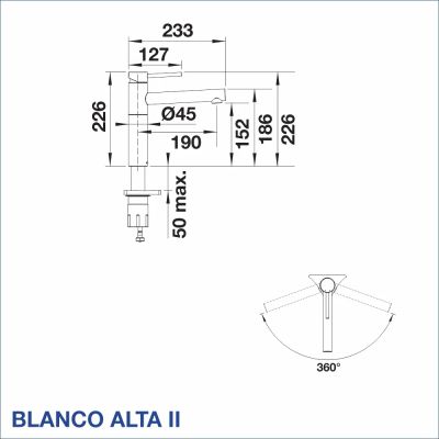 Смесител за кухня BLANCO, ALTA II