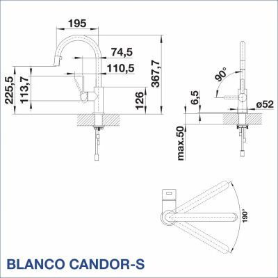 Смесител за кухня BLANCO, CANDOR - S
