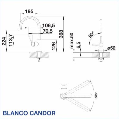 Смесител за кухня BLANCO, CANDOR