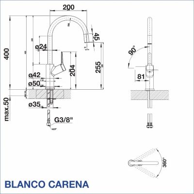 Смесител за кухня BLANCO, CARENA