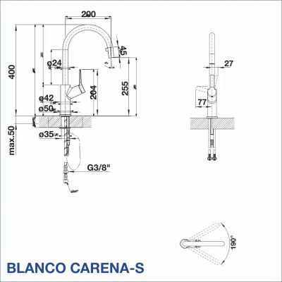 Смесител за кухня BLANCO, CARENA-S