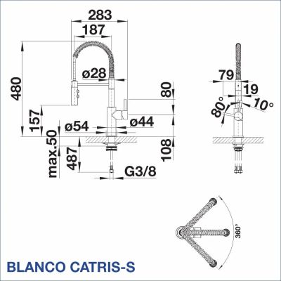 Смесител за кухня BLANCO, CATRIS-S
