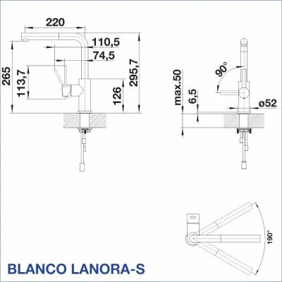 Смесител за кухня BLANCO, LANORA - S