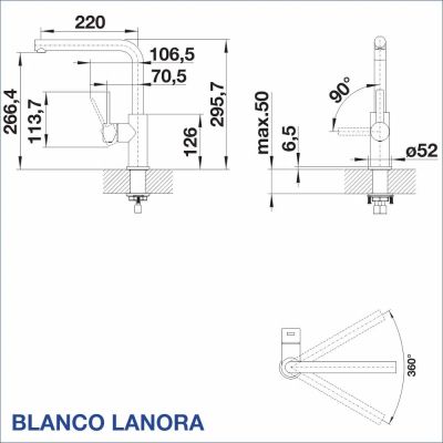 Смесител за кухня BLANCO, LANORA