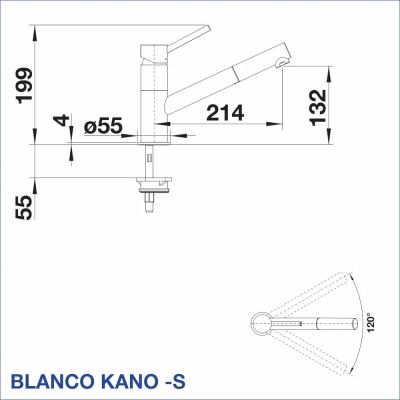 Смесител за кухня BLANCO, KANO-S