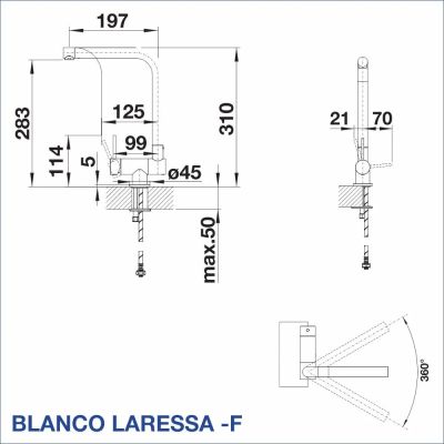 Смесител за кухня BLANCO, LARESSA-F