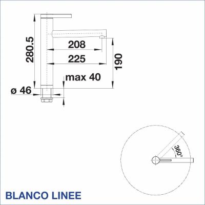 Смесител за кухня BLANCO, LINEE