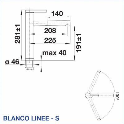 Смесител за кухня BLANCO, LINEE-S