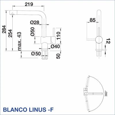 Смесител за кухня BLANCO, LINUS-F