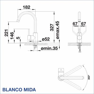 Смесител за кухня BLANCO, MIDA