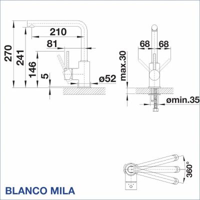 Смесител за кухня BLANCO, MILA