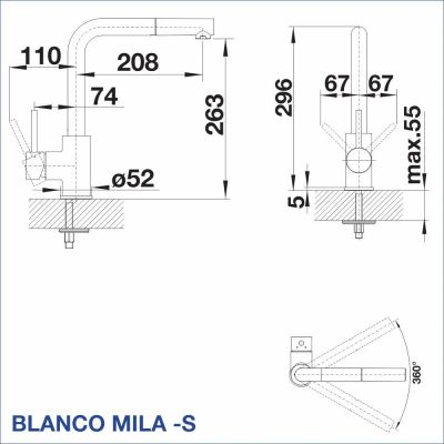 Смесител за кухня BLANCO, MILA-S