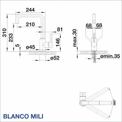 Смесител за кухня BLANCO, MILI
