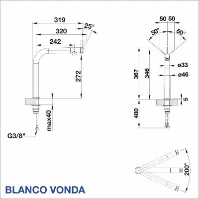 Смесител за кухня BLANCO, VONDA