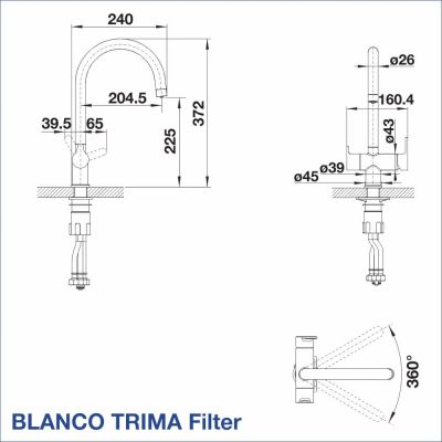 Смесител за кухня BLANCO, TRIMA Filter