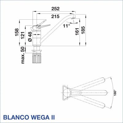 Смесител за кухня BLANCO, WEGA II