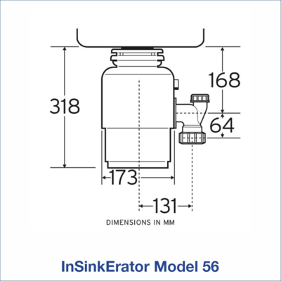 Диспозер InSinkErator, ISE 56+2 AS
