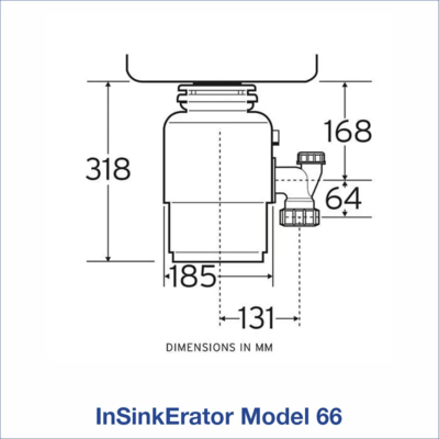 Диспозер InSinkErator, ISE 66+2 AS