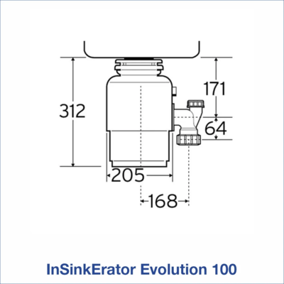 Диспозер InSinkErator, ISE EVOLUTION 100-2