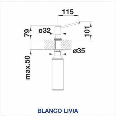 Дозатор за течен сапун BLANCO, LIVIA