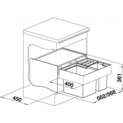 Система за разделяне на отпадъци BLANCO, SELECT XL 60/3
