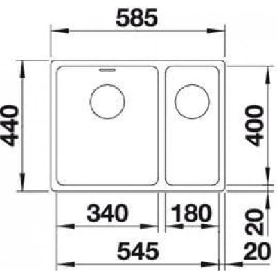 Кухненска мивка BLANCO, ANDANO 340/180-U