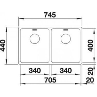 Кухненска мивка BLANCO, ANDANO 340/340-U