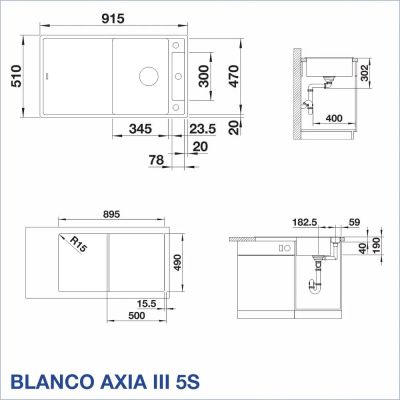 Кухненска мивка BLANCO, AXIA III 5 S